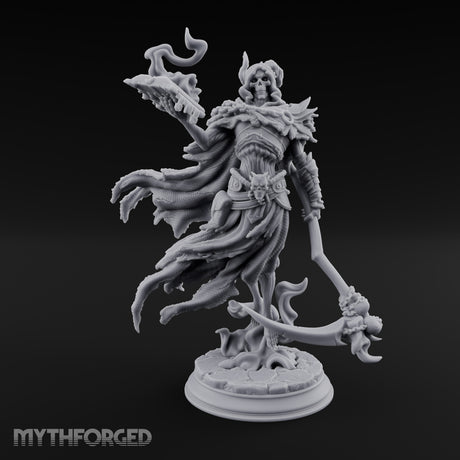 Spellbook Smoking Lich Necromancer Miniature for Dungeons and Dragons, Pathfinder or other TTRPGs