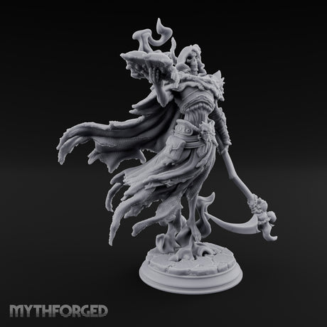 Spellbook Smoking Lich Necromancer Miniature for Dungeons and Dragons, Pathfinder or other TTRPGs