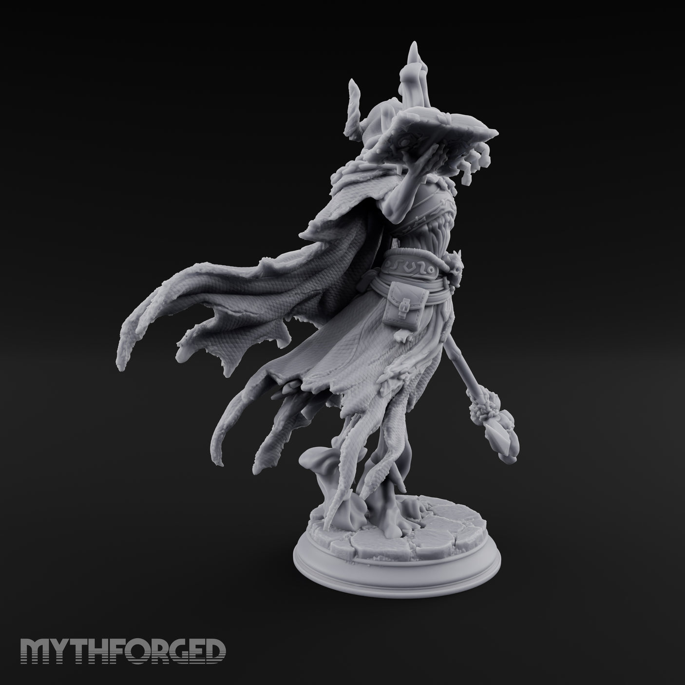 Spellbook Smoking Lich Necromancer Miniature for Dungeons and Dragons, Pathfinder or other TTRPGs