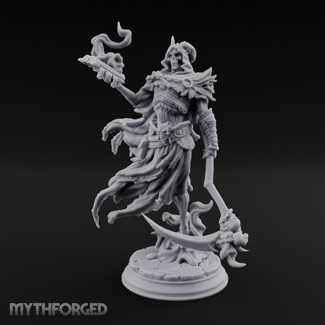 Spellbook Smoking Lich Necromancer Miniature for Dungeons and Dragons, Pathfinder or other TTRPGs