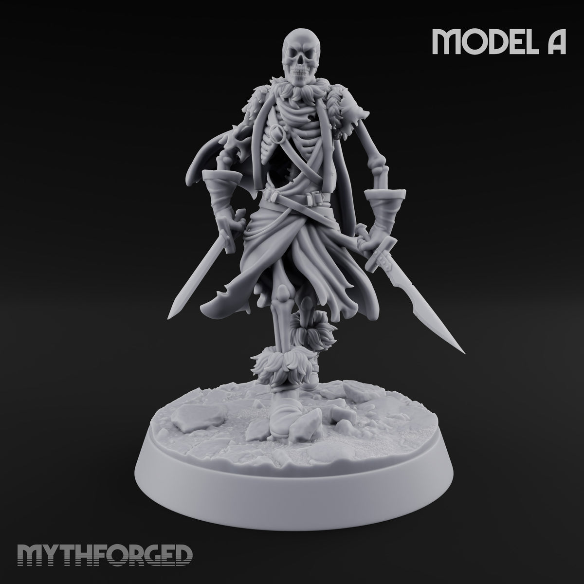 Still Answering the Muster Skeleton Warriors — A · Twin Swords + Spear (Pointing) + Axe · Mounted
