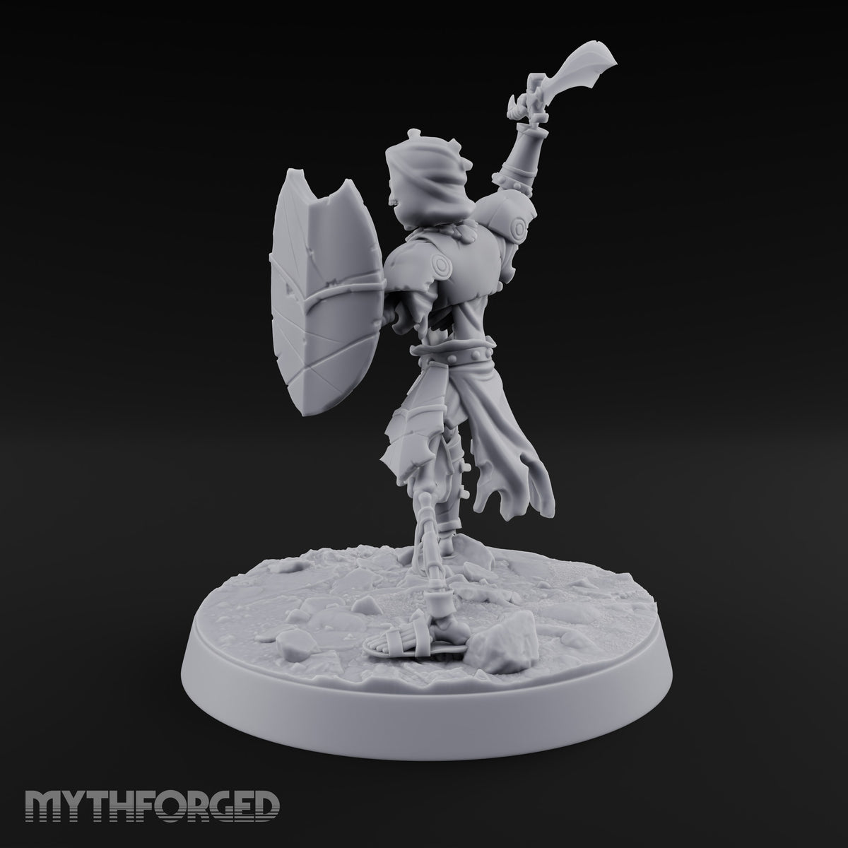 Bones Still Taking Orders Skeleton Warrior B — Scimitar & Shield