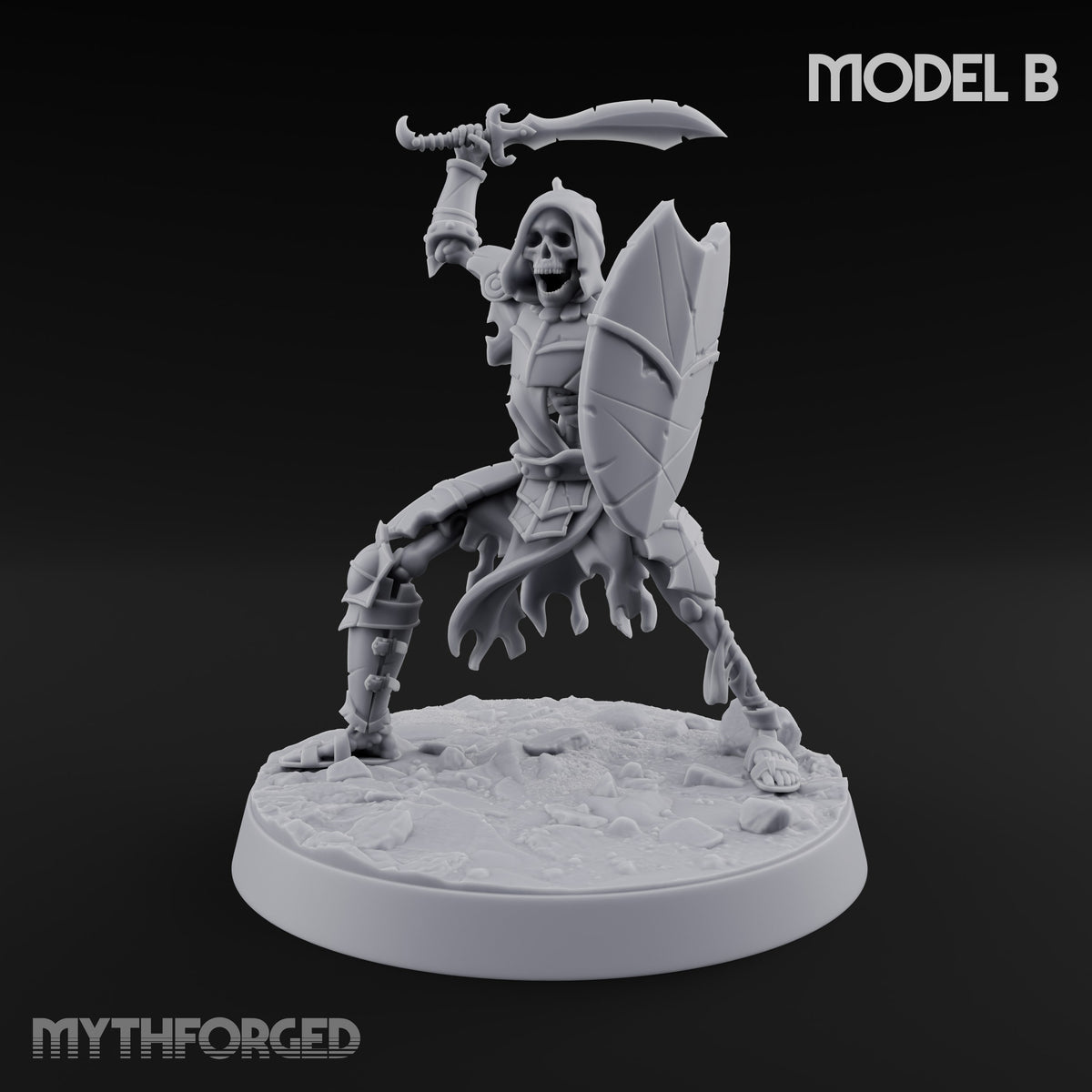 Still Answering the Muster Skeleton Warrior B — Scimitar & Shield