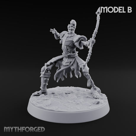 Bones Still Taking Orders Skeleton Warriors — B · Twin Swords + Spear (Pointing) + Axe