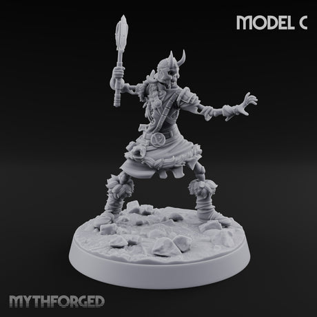 Bones Still Taking Orders Skeleton Warriors — C · Twin Swords + Spear (Pointing) + Axe