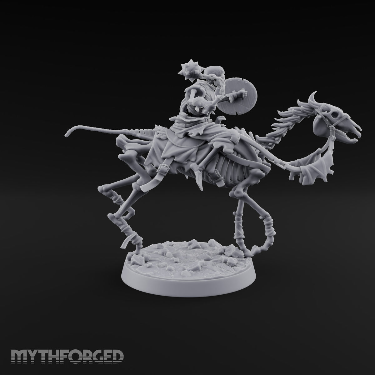 Spiked Ball Swinging, Reins Forgotten Skeleton Rider