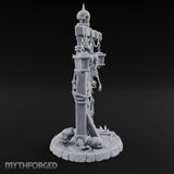 Skeleton-Hung Lantern-Chained Gibbet Post Miniature for Dungeons and Dragons, Pathfinder or other TTRPGs