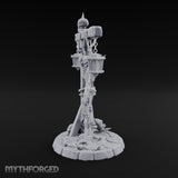 Skeleton-Hung Lantern-Chained Gibbet Post Miniature for Dungeons and Dragons, Pathfinder or other TTRPGs