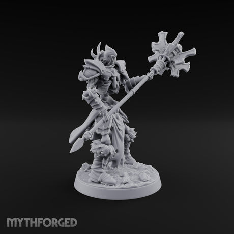 Fur Cuffs, No Flesh Skeleton Halberd Warrior