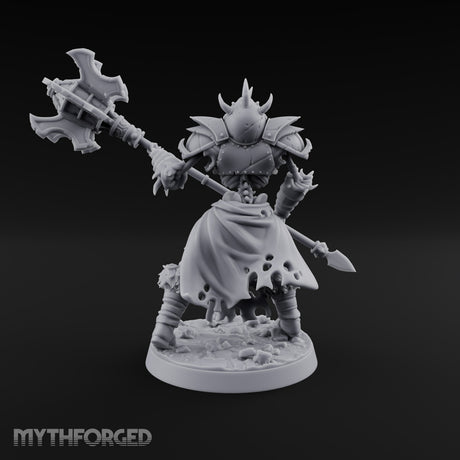 Fur Cuffs, No Flesh Skeleton Halberd Warrior
