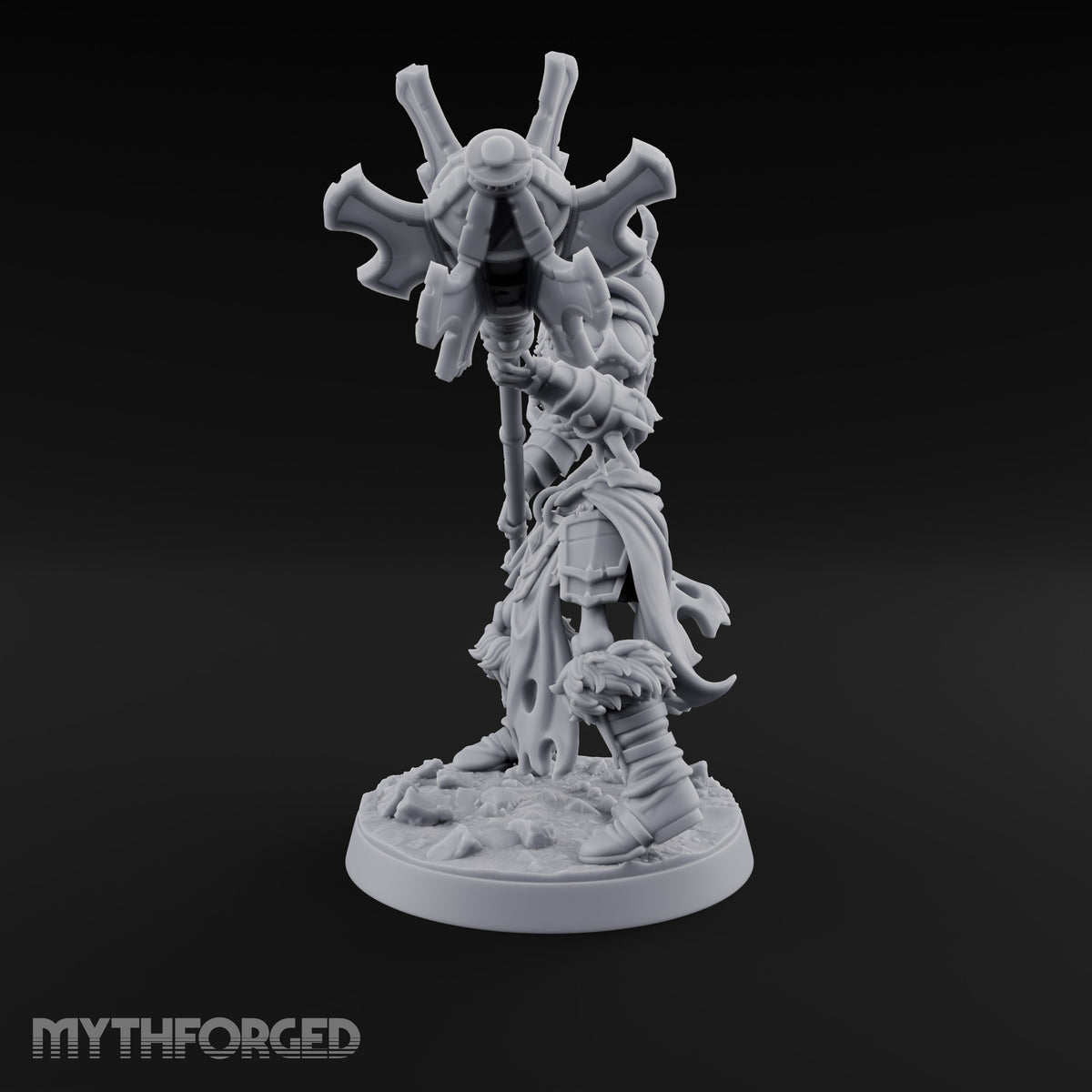 Fur Cuffs, No Flesh Skeleton Halberd Warrior