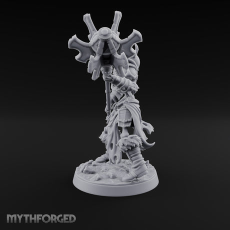 Fur Cuffs, No Flesh Skeleton Halberd Warrior