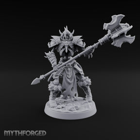 Fur Cuffs, No Flesh Skeleton Halberd Warrior