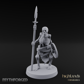 Shield Bearing Sentinel Skeleton Warrior Miniature for Dungeons and Dragons, Pathfinder or other TTRPGs
