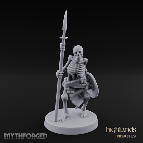Shield Bearing Sentinel Skeleton Warrior Miniature for Dungeons and Dragons, Pathfinder or other TTRPGs