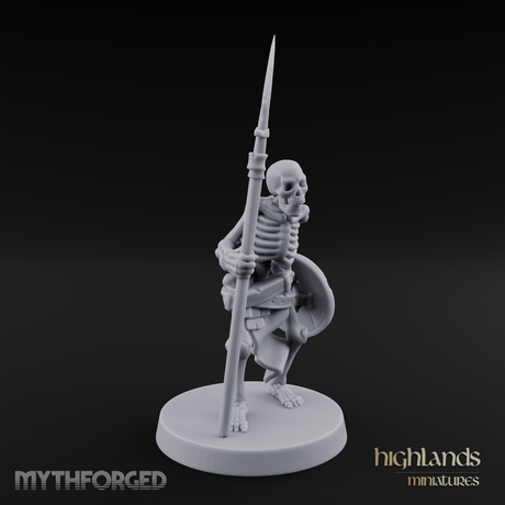 Shield Bearing Sentinel Skeleton Warrior Miniature for Dungeons and Dragons, Pathfinder or other TTRPGs