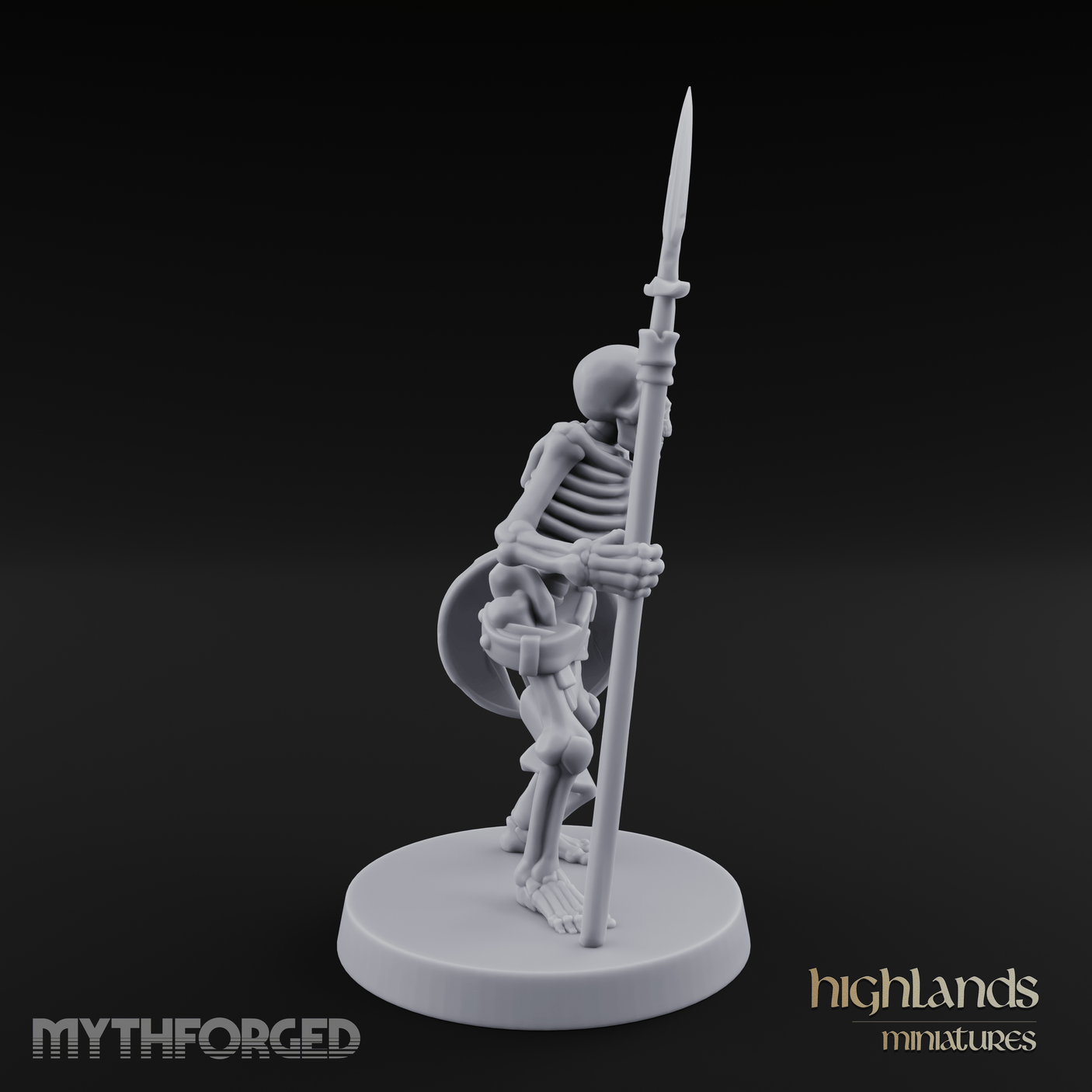 Shield Bearing Sentinel Skeleton Warrior Miniature for Dungeons and Dragons, Pathfinder or other TTRPGs