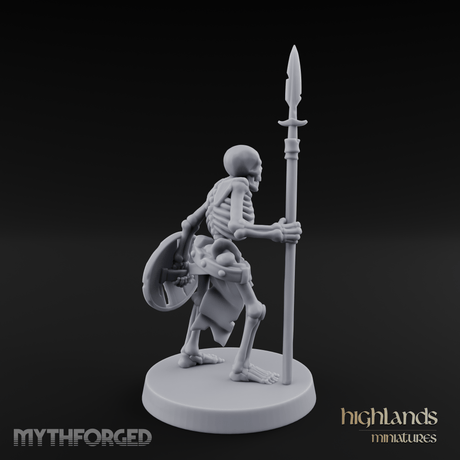 Shield Bearing Sentinel Skeleton Warrior Miniature for Dungeons and Dragons, Pathfinder or other TTRPGs