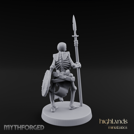 Shield Bearing Sentinel Skeleton Warrior Miniature for Dungeons and Dragons, Pathfinder or other TTRPGs