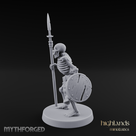 Shield Bearing Sentinel Skeleton Warrior Miniature for Dungeons and Dragons, Pathfinder or other TTRPGs