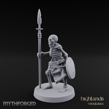 Shield Bearing Sentinel Skeleton Warrior Miniature for Dungeons and Dragons, Pathfinder or other TTRPGs
