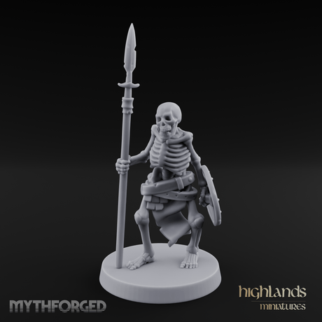 Shield Bearing Sentinel Skeleton Warrior Miniature for Dungeons and Dragons, Pathfinder or other TTRPGs