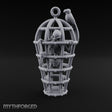 Skeleton-Trapped Crow-Perched Iron Gibbet Cage Miniature for Dungeons and Dragons, Pathfinder or other TTRPGs