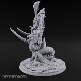 Blades Crossed Deadly Marilith Warrior Miniature for Dungeons and Dragons, Pathfinder or other TTRPGs