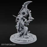 Blades Crossed Deadly Marilith Warrior Miniature for Dungeons and Dragons, Pathfinder or other TTRPGs