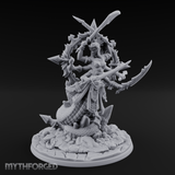 Blades Crossed Deadly Marilith Warrior Miniature for Dungeons and Dragons, Pathfinder or other TTRPGs