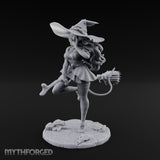 Skipping Along Giggling Tiefling Witch Miniature for Dungeons and Dragons, Pathfinder or other TTRPGs