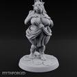 Skirt Lifting Orc Tavern Wench Miniature for Dungeons and Dragons, Pathfinder or other TTRPGs