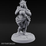 Skirt Lifting Orc Tavern Wench Miniature for Dungeons and Dragons, Pathfinder or other TTRPGs