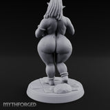Skirt Lifting Orc Tavern Wench Miniature for Dungeons and Dragons, Pathfinder or other TTRPGs