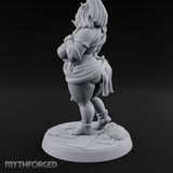 Skirt Lifting Orc Tavern Wench Miniature for Dungeons and Dragons, Pathfinder or other TTRPGs