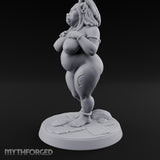 Skirt Lifting Orc Tavern Wench Miniature for Dungeons and Dragons, Pathfinder or other TTRPGs