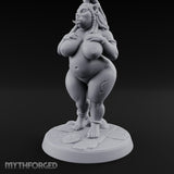 Skirt Lifting Orc Tavern Wench Miniature for Dungeons and Dragons, Pathfinder or other TTRPGs