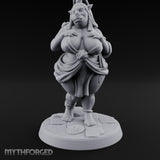 Skirt Lifting Orc Tavern Wench Miniature for Dungeons and Dragons, Pathfinder or other TTRPGs