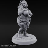 Skirt Lifting Orc Tavern Wench Miniature for Dungeons and Dragons, Pathfinder or other TTRPGs