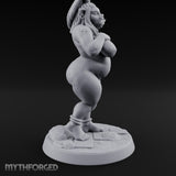 Skirt Lifting Orc Tavern Wench Miniature for Dungeons and Dragons, Pathfinder or other TTRPGs