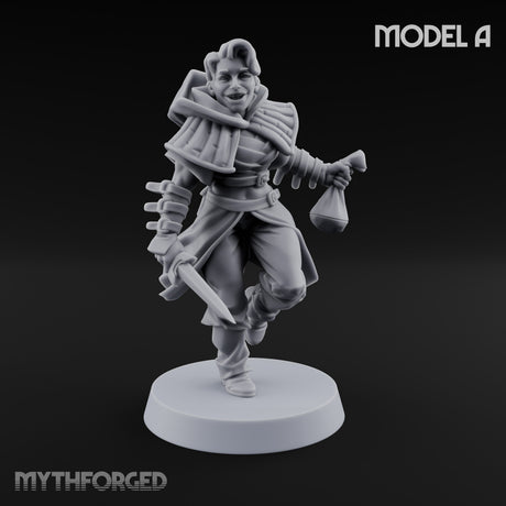 Skulking About Human Thief A Miniature for Dungeons and Dragons, Pathfinder or other TTRPGs