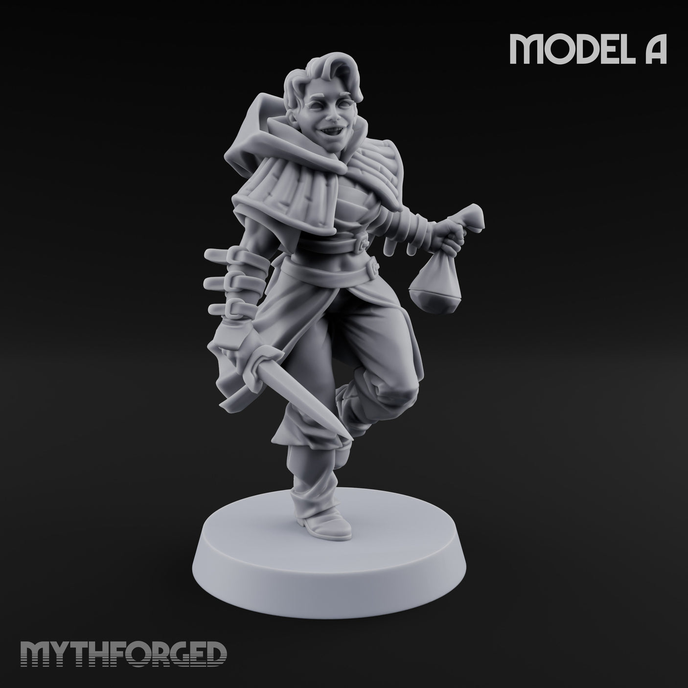 Skulking About Human Thief A Miniature for Dungeons and Dragons, Pathfinder or other TTRPGs