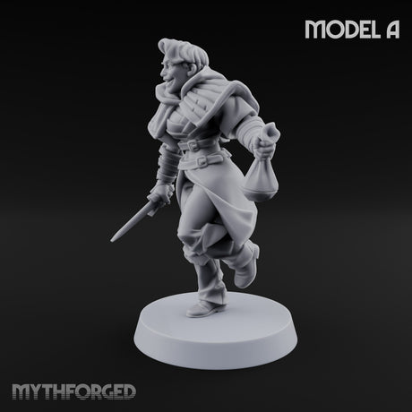 Skulking About Human Thief A Miniature for Dungeons and Dragons, Pathfinder or other TTRPGs