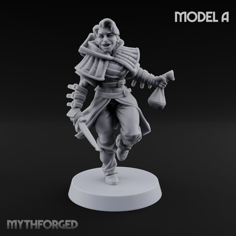 Skulking About Human Thief A Miniature for Dungeons and Dragons, Pathfinder or other TTRPGs