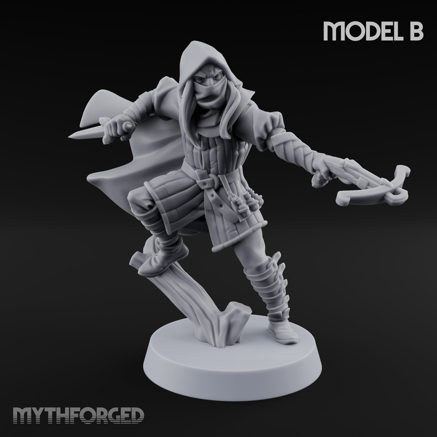 Skulking About Human Thief B Miniature for Dungeons and Dragons, Pathfinder or other TTRPGs