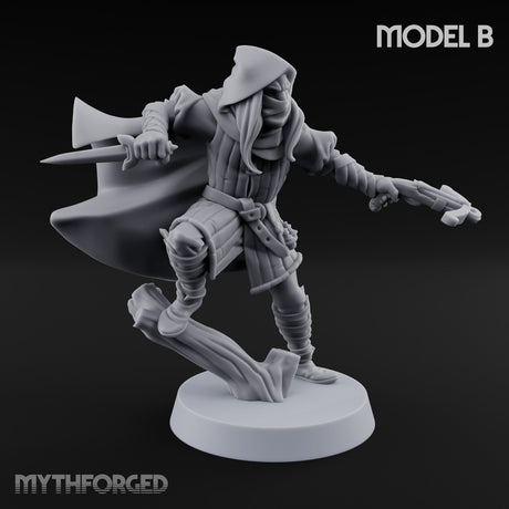 Skulking About Human Thieves Miniature for Dungeons and Dragons, Pathfinder or other TTRPGs