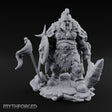 Skull Adorned Banner Bearing Orc Warlord Miniature for Dungeons and Dragons, Pathfinder or other TTRPGs