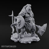 Skull Adorned Banner Bearing Orc Warlord Miniature for Dungeons and Dragons, Pathfinder or other TTRPGs