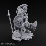 Skull Adorned Banner Bearing Orc Warlord Miniature for Dungeons and Dragons, Pathfinder or other TTRPGs