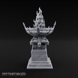 Skull-Adorned Inferno-Crowned Necromantic Brazier Miniature for Dungeons and Dragons, Pathfinder or other TTRPGs
